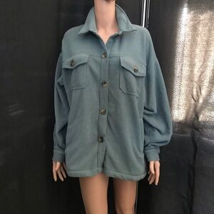 Men’s UNIONBAY Teal Button-Up Teddy Jacket